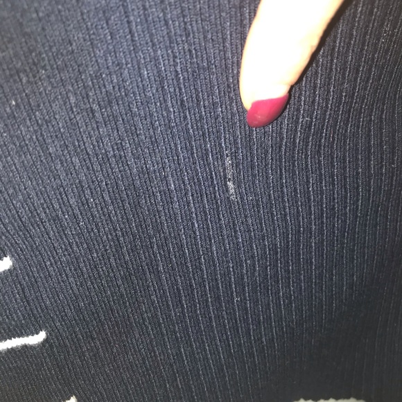 CYC Stretchy Navy & White Striped SweaterCardigan - Picture 11 of 11